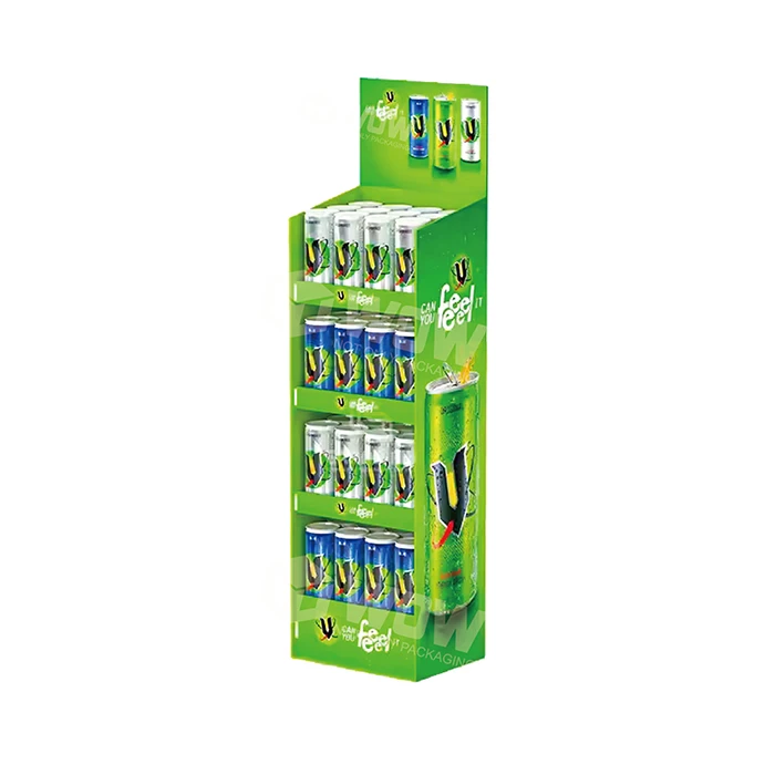 Custom Cardboard Floor Display Stands For Drinks