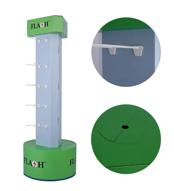 Cardboard Display With Hooks